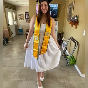 Elegant White Spaghetti Strap Dress